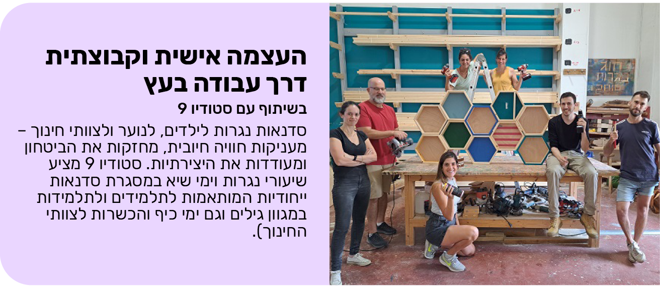 העצמה אישית וקבוצתית דרך עבודה בעץ