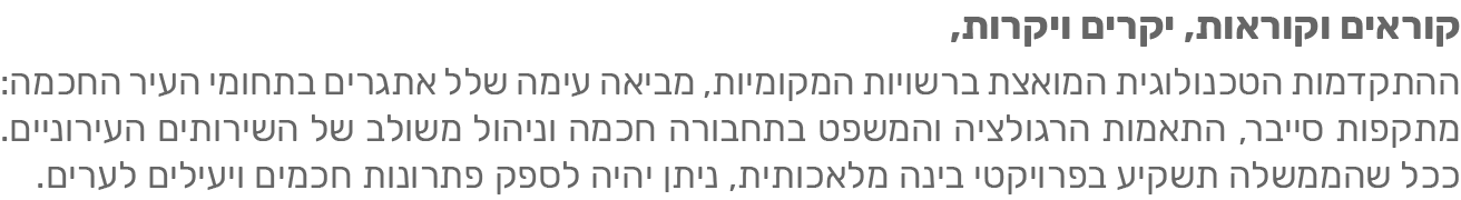 ערים חכמות וטכנולוגיה