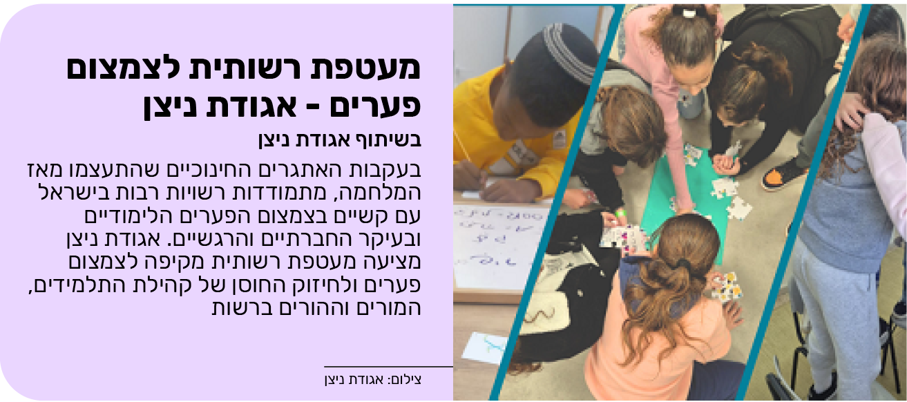 מעטפת רשותית לצמצום פערים - אגודת ניצן