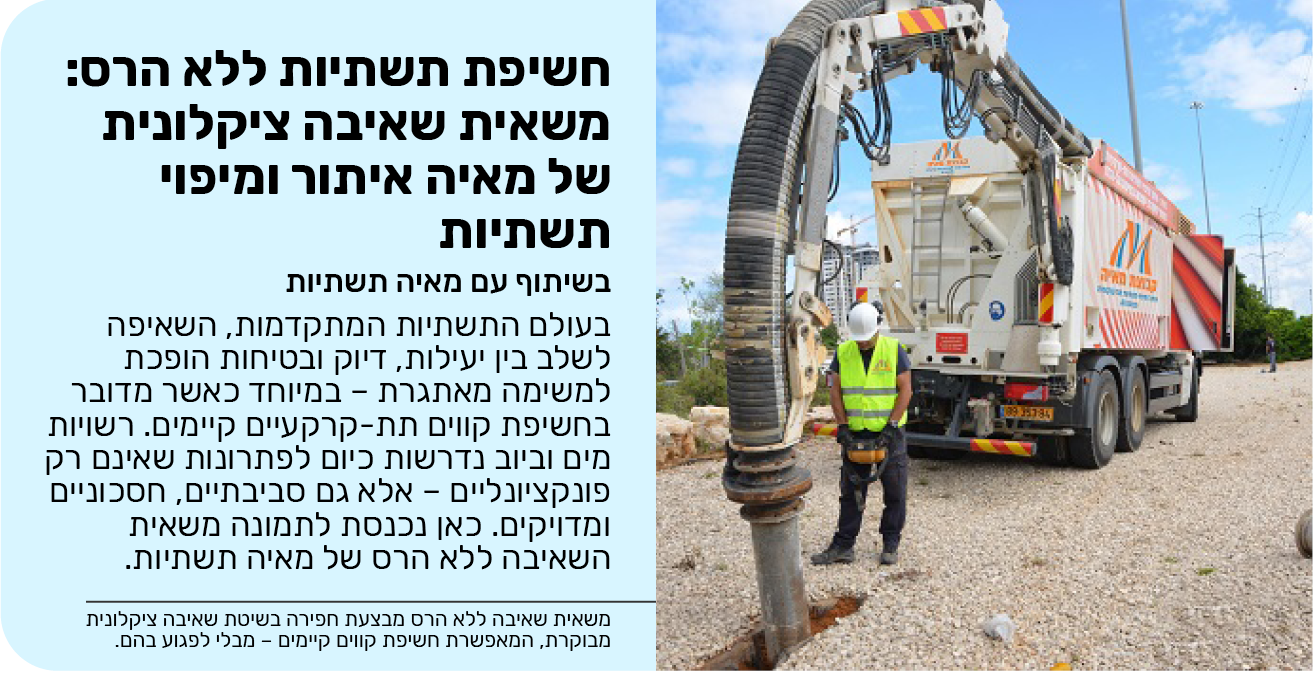 חשיפת תשתיות ללא הרס: משאית שאיבה ציקלונית של מאיה איתור ומיפוי תשתיות