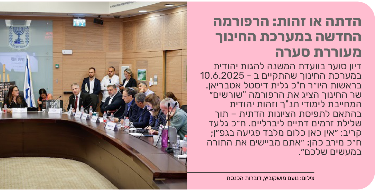 הדתה או זהות: הרפורמה החדשה במערכת החינוך מעוררת סערה