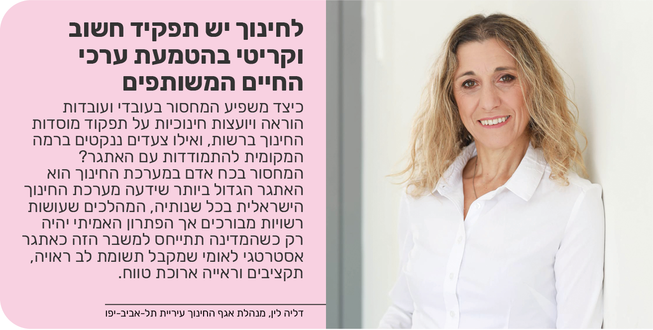 לחינוך יש תפקיד חשוב וקריטי בהטמעת ערכי החיים המשותפים