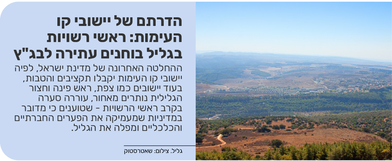 הדרתם של יישובי קו העימות: ראשי רשויות בגליל בוחנים עתירה לבג"ץ